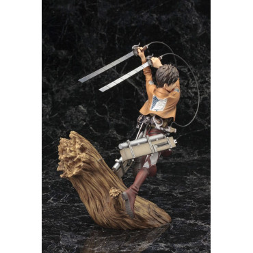 Figura Attack On Titan Artfxj Pvc 1/8 Eren Yeager Pacote de Renovação Ver. 26 Cm