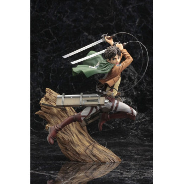 Figura Attack On Titan Artfxj Pvc 1/8 Eren Yeager Pacote de Renovação Ver. 26 Cm