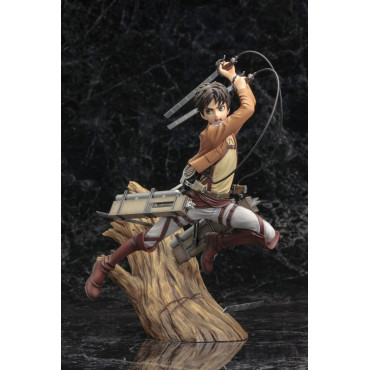 Figura Attack On Titan Artfxj Pvc 1/8 Eren Yeager Pacote de Renovação Ver. 26 Cm