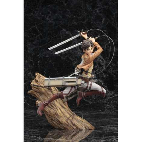 Figura Attack On Titan Artfxj Pvc 1/8 Eren Yeager Pacote de Renovação Ver. 26 Cm