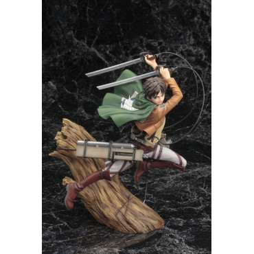 Figura Attack On Titan Artfxj Pvc 1/8 Eren Yeager Pacote de Renovação Ver. 26 Cm