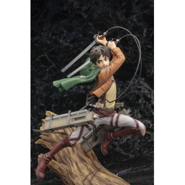 Figura Attack On Titan Artfxj Pvc 1/8 Eren Yeager Pacote de Renovação Ver. 26 Cm