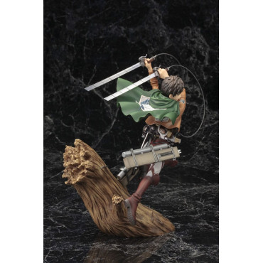 Figura Attack On Titan Artfxj Pvc 1/8 Eren Yeager Pacote de Renovação Ver. 26 Cm