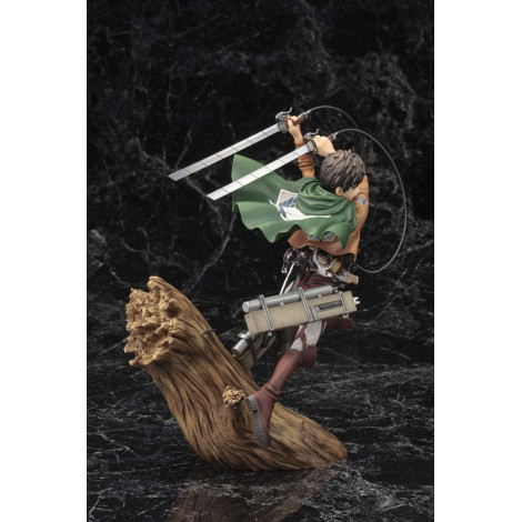 Figura Attack On Titan Artfxj Pvc 1/8 Eren Yeager Pacote de Renovação Ver. 26 Cm