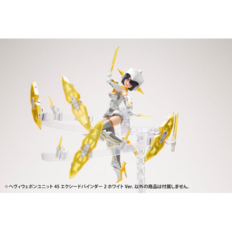 Kotobukiya Figura M.S.G. Acessórios Unidade de armamento pesado 45 Exceed Binder 2 Branco Ver.