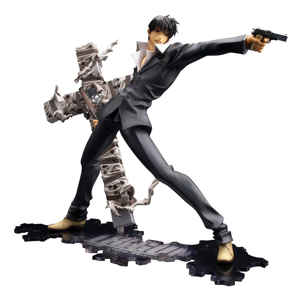 Trigun Badlands Rumble Artfx Figura J 1/8 Nicholas D. Wolfwood Renovação Pacote Versão 20 Cm