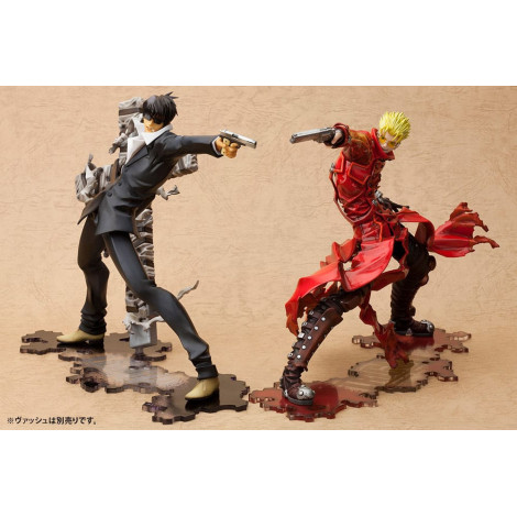 Trigun Badlands Rumble Artfx Figura J 1/8 Nicholas D. Wolfwood Renovação Pacote Versão 20 Cm