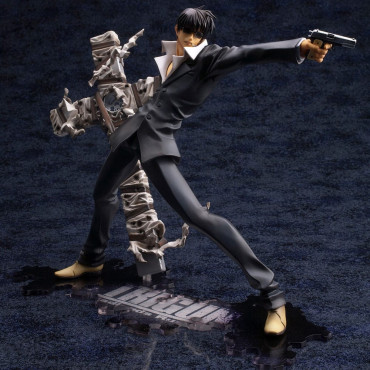 Trigun Badlands Rumble Artfx Figura J 1/8 Nicholas D. Wolfwood Renovação Pacote Versão 20 Cm