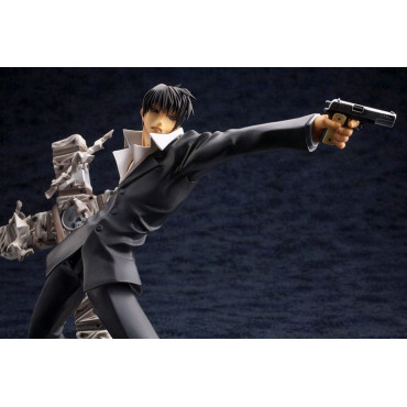 Trigun Badlands Rumble Artfx Figura J 1/8 Nicholas D. Wolfwood Renovação Pacote Versão 20 Cm