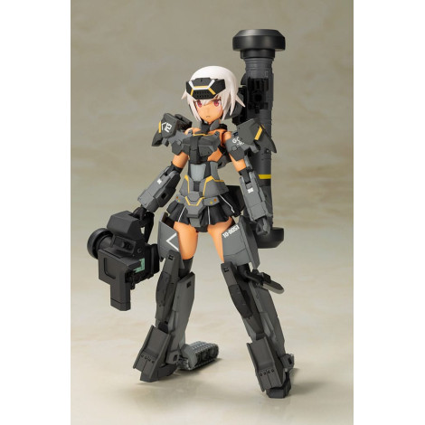 Figura Armação Braços Menina Modelo Plástico Kit Gourai-Kai (Preto) Com Fgm148 Tipo Míssil Anti-Tanque 16 Cm