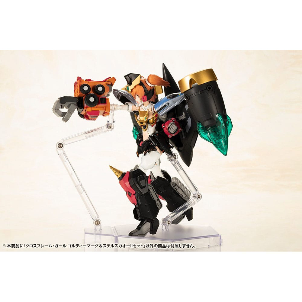 Figura O Rei dos Bravos Gaogaigar Kit de Modelo de Plástico Cross Frame Girl Goldymark & Stealth Gao Ii Set 12 Cm