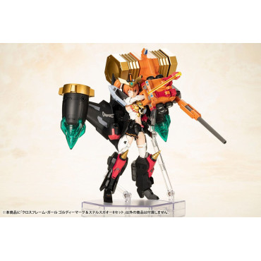 Figura O Rei dos Bravos Gaogaigar Kit de Modelo de Plástico Cross Frame Girl Goldymark & Stealth Gao Ii Set 12 Cm