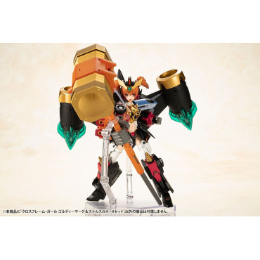 Figura O Rei dos Bravos Gaogaigar Kit de Modelo de Plástico Cross Frame Girl Goldymark & Stealth Gao Ii Set 12 Cm