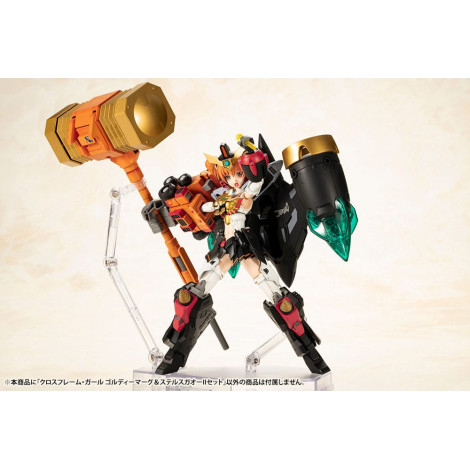 Figura O Rei dos Bravos Gaogaigar Kit de Modelo de Plástico Cross Frame Girl Goldymark & Stealth Gao Ii Set 12 Cm