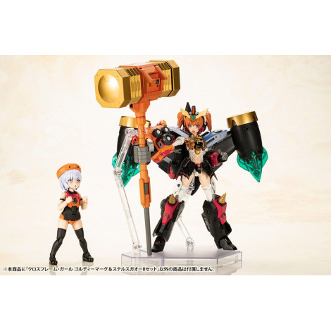 Figura O Rei dos Bravos Gaogaigar Kit de Modelo de Plástico Cross Frame Girl Goldymark & Stealth Gao Ii Set 12 Cm