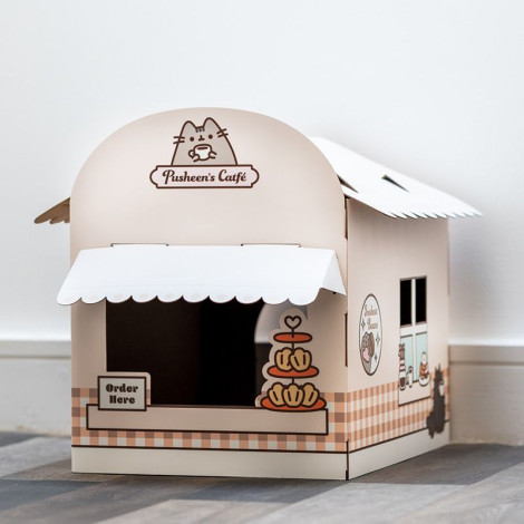 Casa de brincar para gatos em cartão Pusheen