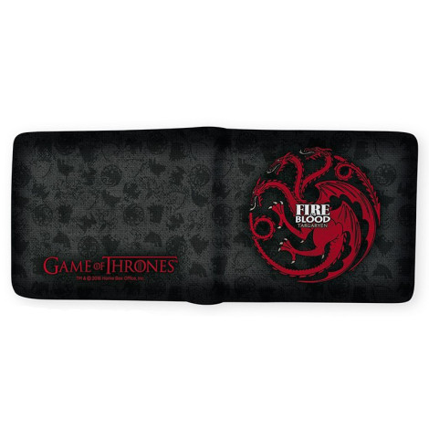 Carteira com emblema Targaryen de Game of Thrones