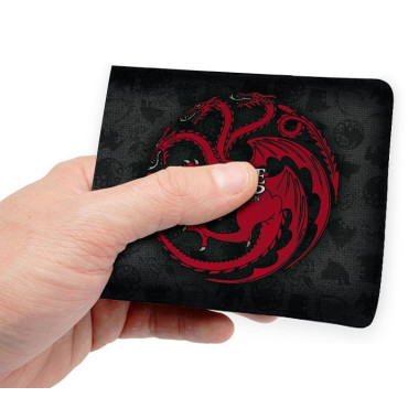 Carteira com emblema Targaryen de Game of Thrones