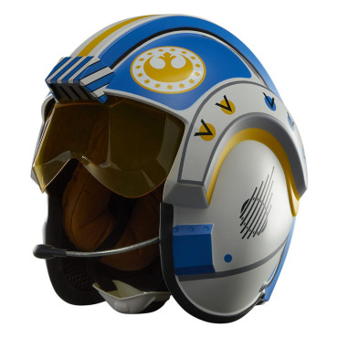 Star WarsFigura: Capacete eletrónico do Mandaloriano da série negra Carson Teva