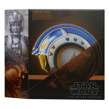 Star WarsFigura: Capacete eletrónico do Mandaloriano da série negra Carson Teva