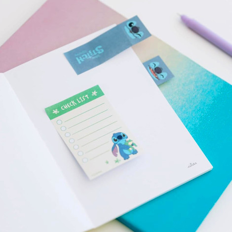 Stitch Bloco de notas autocolante Tropical Disney