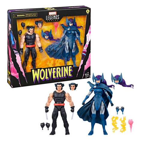 Marvel Legends Figuras Wolverine 50º Aniversário Wolverine & Psylocke 15 Cm