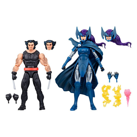 Marvel Legends Figuras Wolverine 50º Aniversário Wolverine & Psylocke 15 Cm