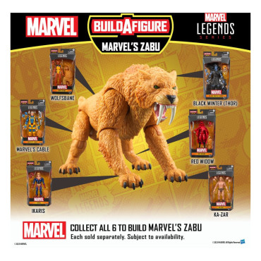 Marvel Legends MarvelFigura Viúva vermelha (Baf: 'S Zabu) 15 Cm