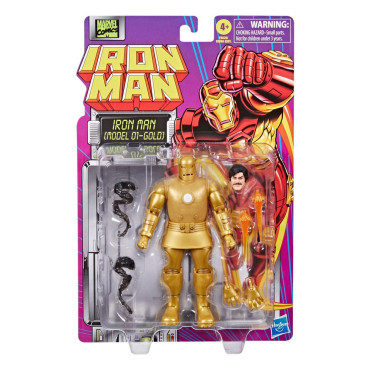 Iron Man Marvel Legends Iron Man Figura (Modelo 01-Gold) 15 Cm