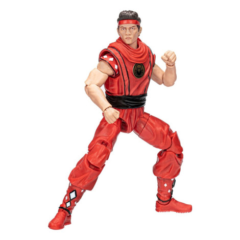 Power Rangers X Cobra Kai Coleção Relâmpago Miguel Diaz Morphed Red Eagle Ranger Figura 15 Cm