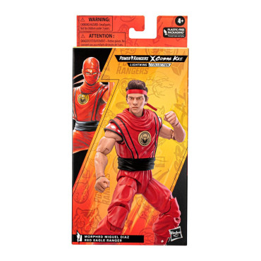 Power Rangers X Cobra Kai Coleção Relâmpago Miguel Diaz Morphed Red Eagle Ranger Figura 15 Cm