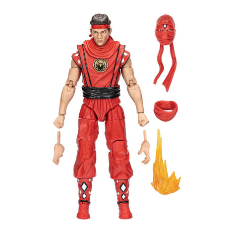 Power Rangers X Cobra Kai Coleção Relâmpago Miguel Diaz Morphed Red Eagle Ranger Figura 15 Cm