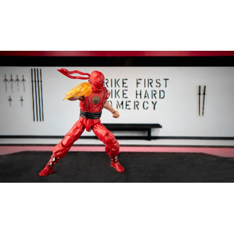 Power Rangers X Cobra Kai Coleção Relâmpago Miguel Diaz Morphed Red Eagle Ranger Figura 15 Cm