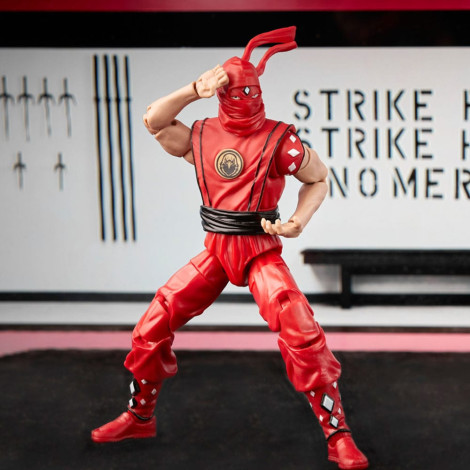 Power Rangers X Cobra Kai Coleção Relâmpago Miguel Diaz Morphed Red Eagle Ranger Figura 15 Cm