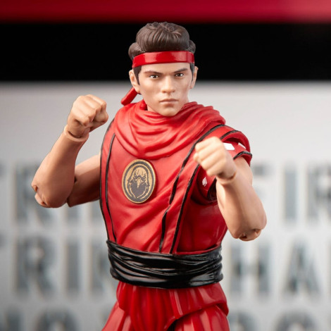 Power Rangers X Cobra Kai Coleção Relâmpago Miguel Diaz Morphed Red Eagle Ranger Figura 15 Cm