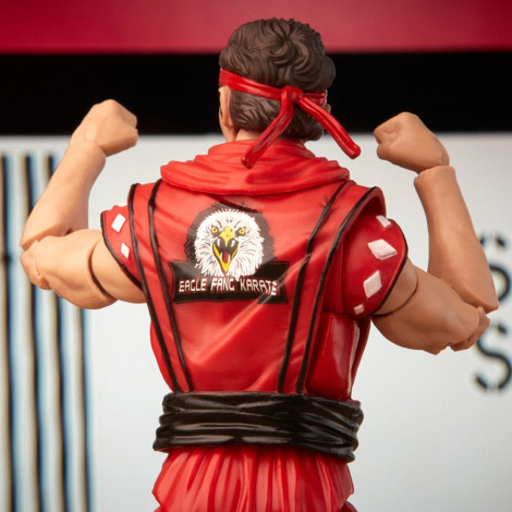 Power Rangers X Cobra Kai Coleção Relâmpago Miguel Diaz Morphed Red Eagle Ranger Figura 15 Cm