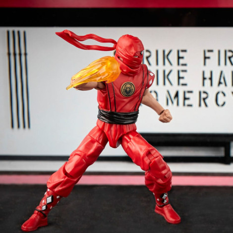 Power Rangers X Cobra Kai Coleção Relâmpago Miguel Diaz Morphed Red Eagle Ranger Figura 15 Cm