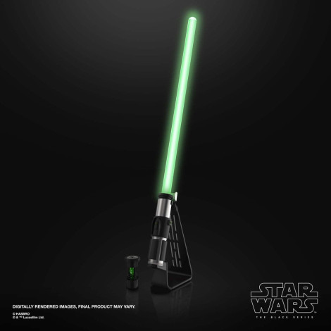 Star Wars Réplica do sabre de luz Yoda Force Fx Elite da série preta