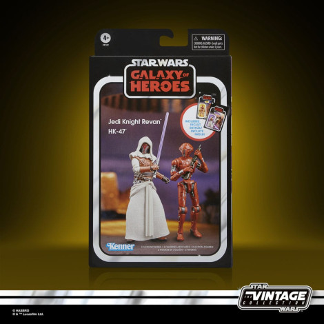 Star WarsFiguras : Coleção Vintage Galaxy Of Heroes Cavaleiro Jedi Revan e Hk-47 10 Cm