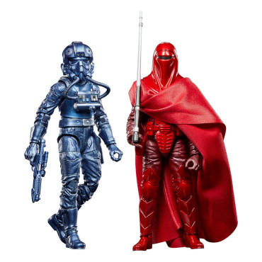 Star Wars Figuras Episódio Vi Série Negra Guarda Real do Imperador e Piloto de Caça Tie Carbonizados Exclusivo 15 Cm