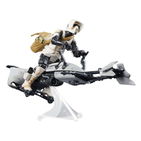 Star WarsFigura: Mandalorian Vintage Collection Vehicle Cons Speeder Bike com Scout Trooper e Grogu