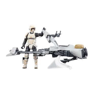 Star WarsFigura: Mandalorian Vintage Collection Vehicle Cons Speeder Bike com Scout Trooper e Grogu