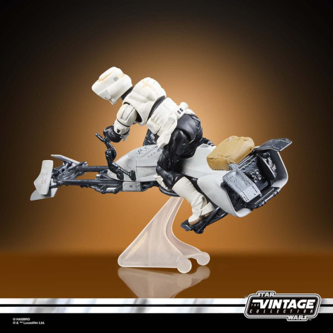 Star WarsFigura: Mandalorian Vintage Collection Vehicle Cons Speeder Bike com Scout Trooper e Grogu