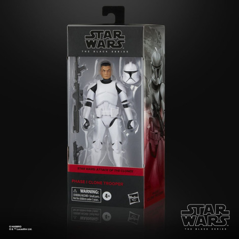 Star Wars Figura Episódio Ii Série Negra Fase I Clone Trooper 15 Cm