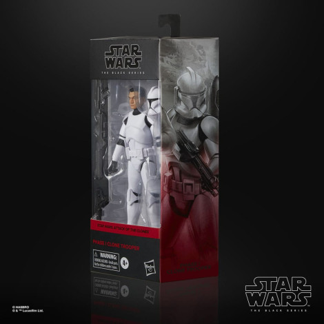 Star Wars Figura Episódio Ii Série Negra Fase I Clone Trooper 15 Cm