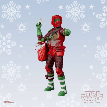 Star Wars Figura Série Negra Scout Trooper (Edição de Natal) 15 Cm