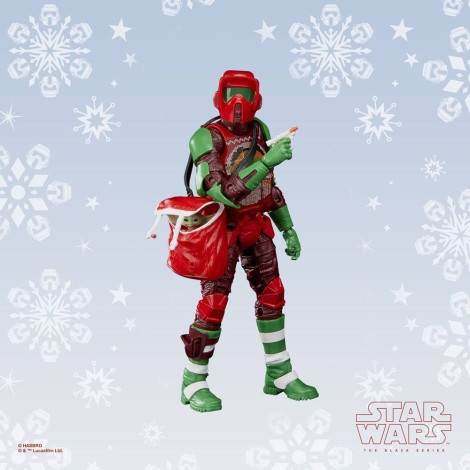 Star Wars Figura Série Negra Scout Trooper (Edição de Natal) 15 Cm