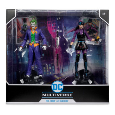 Figuras do Coringa e da Punchline 18 Cm Dc Multiverso