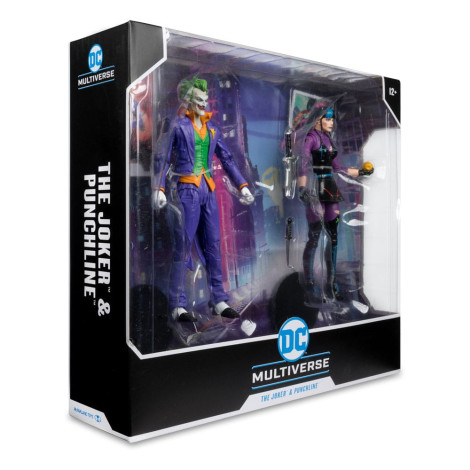 Figuras do Coringa e da Punchline 18 Cm Dc Multiverso