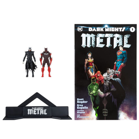 Figuras e banda desenhada Batman Quem Ri e Morte Vermelha (Noites de Trevas Metal 1) 8 Cm Dc